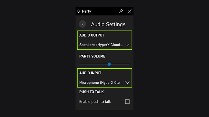 Xbox mic online input