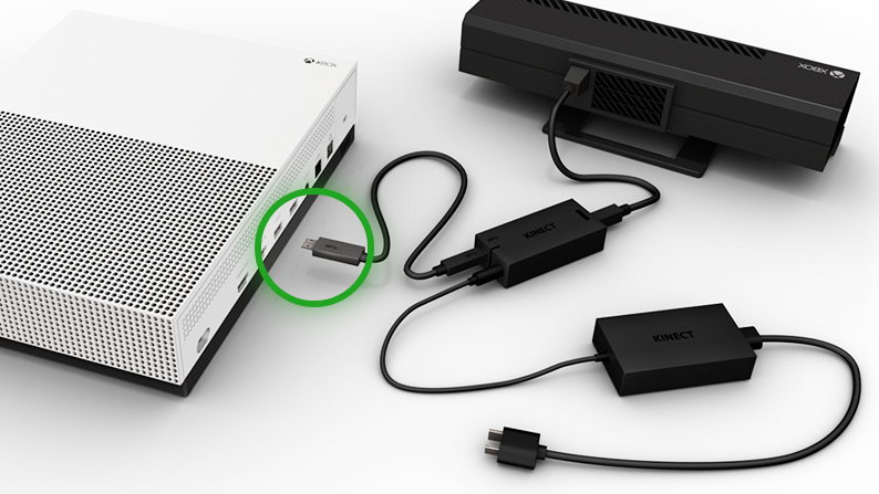 Kinect センサーが Xbox One S または Xbox One (初期型) 本体で認識 