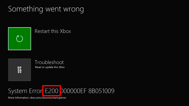 Resultado de imagen para xbox one error screen