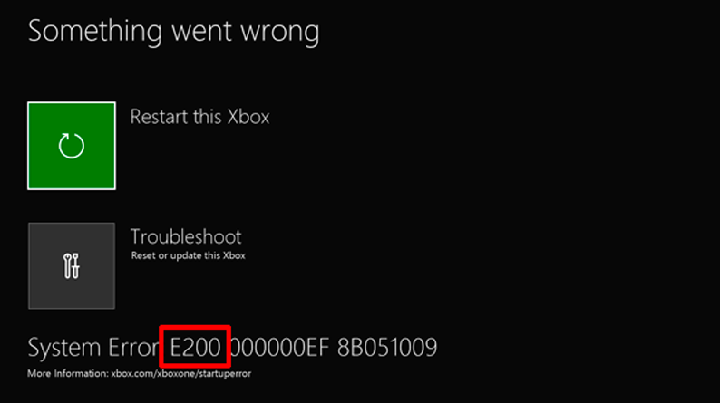 xbox one console update screen code