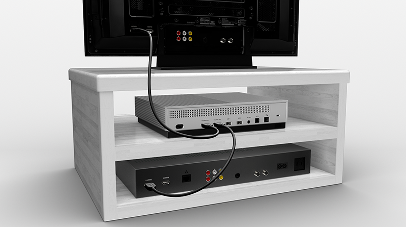 Connect your One to your home theater system for TV Support