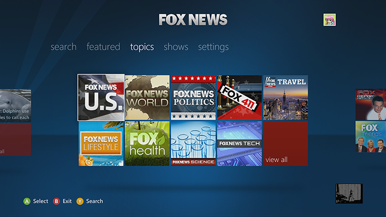 where is thecfox news app settings icon