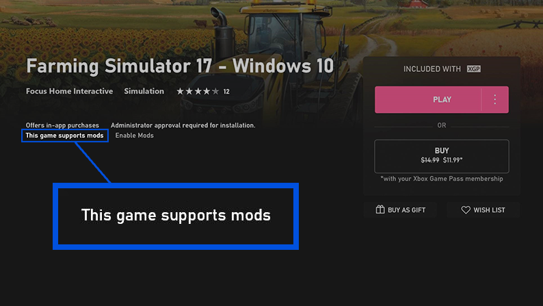 Enable Pc Game Mods Xbox Support
