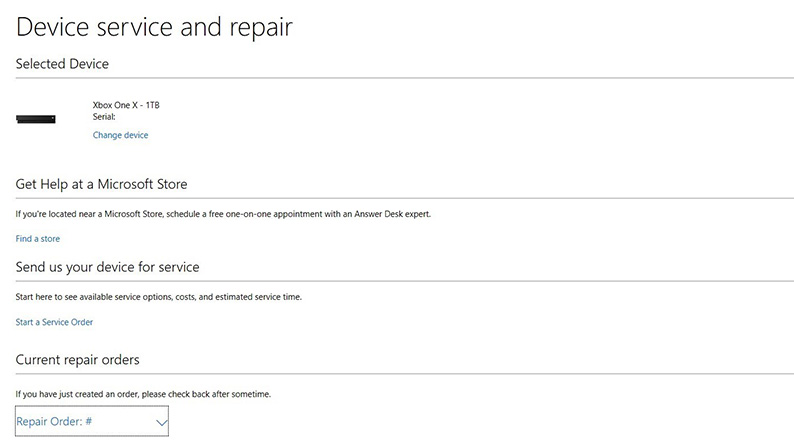 xbox one repair center